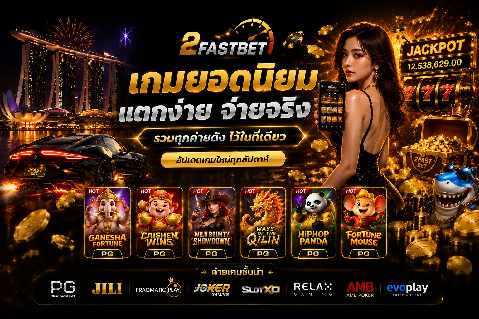 โบนัสคาสิโนและตัวละครเกมสำหรับสมาชิก 2Fast Bets